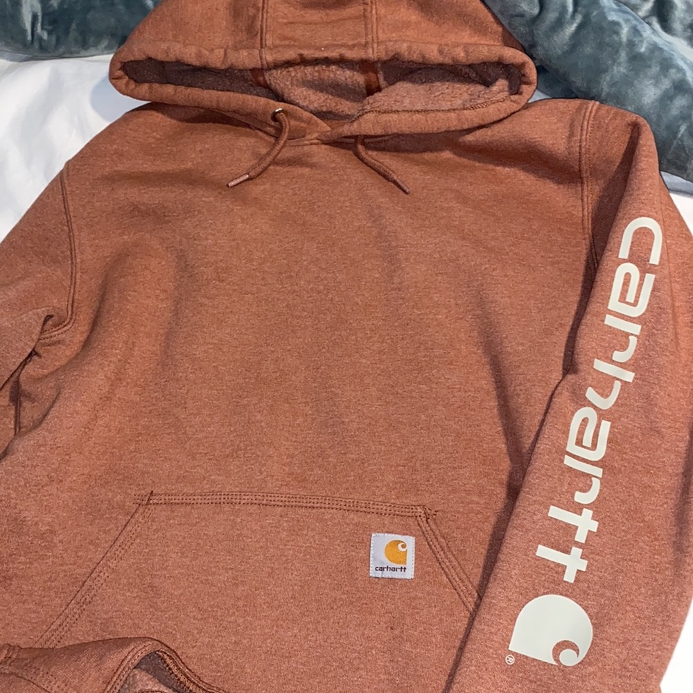 Brown Carhartt Hoodie Size:Small